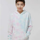Independent Trading Co. PRM1500TD Youth Midweight Tie-Dyed Hooded Sweatshirt - Front view