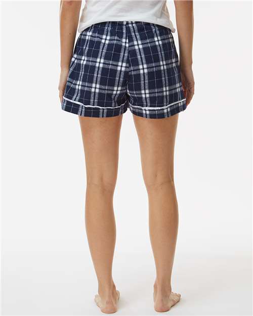 Boxercraft BW6501 Women's Flannel Shorts - Back view