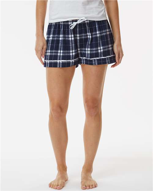 Boxercraft BW6501 Women's Flannel Shorts - Front view
