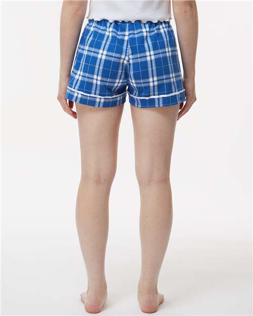 Boxercraft BW6501 Women's Flannel Shorts - Back view