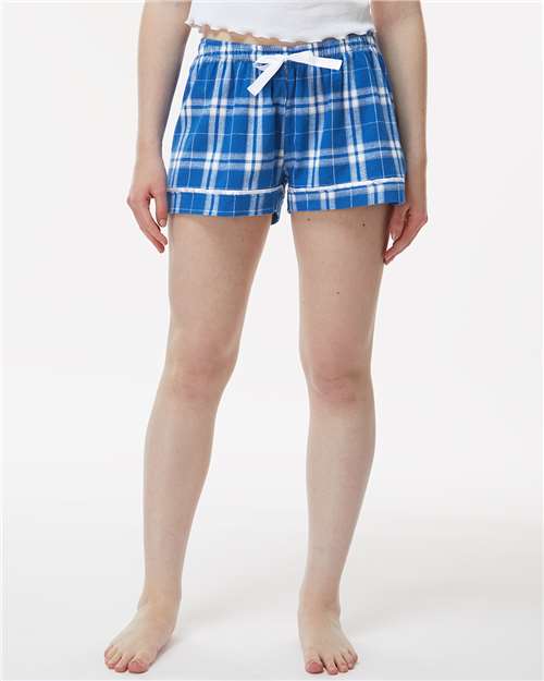 Boxercraft BW6501 Women's Flannel Shorts - Front view