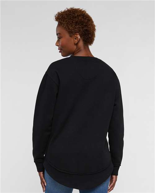 LAT 3525 Women's Weekend Crewneck Sweatshirt - Back view