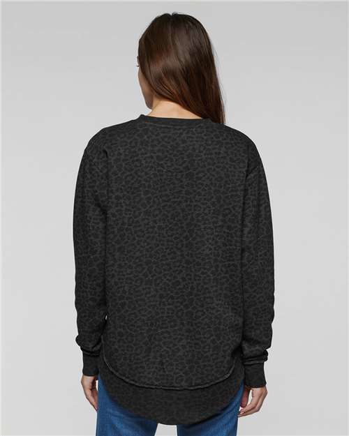 LAT 3525 Women's Weekend Crewneck Sweatshirt - Back view