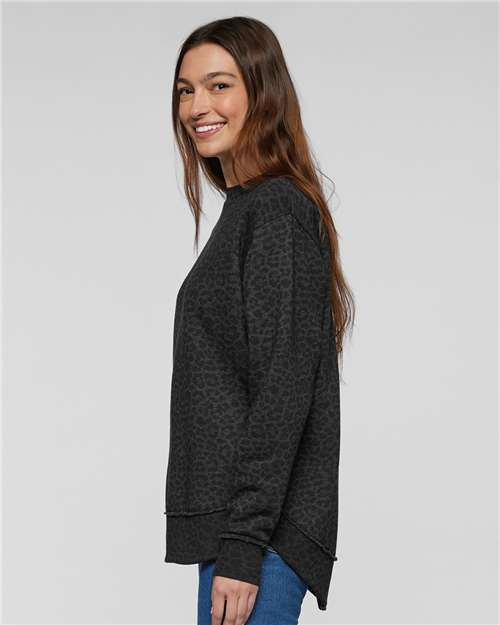 LAT 3525 Women's Weekend Crewneck Sweatshirt - Side view