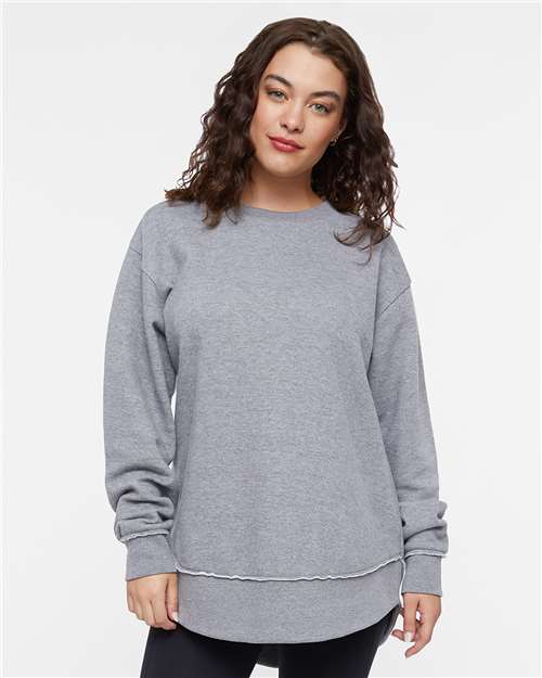 LAT 3525 Women's Weekend Crewneck Sweatshirt - Front view
