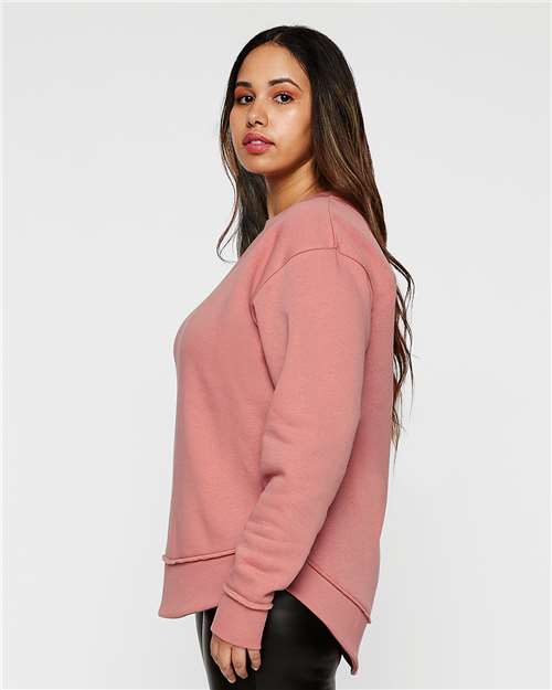 LAT 3525 Women's Weekend Crewneck Sweatshirt - Side view
