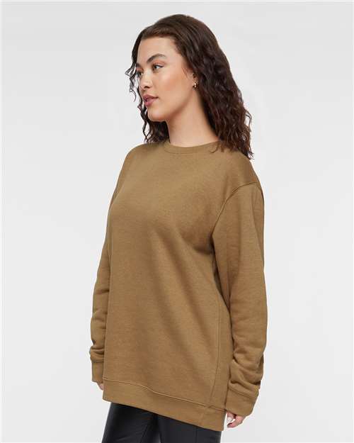 LAT 6925 Unisex Elevated Fleece Crewneck Sweatshirt - Side view