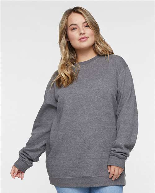 LAT 6925 Unisex Elevated Fleece Crewneck Sweatshirt - Front view