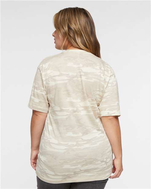 LAT 6901 Women's Eco Revive? Three-Season Triblend Fleece Full-Zip Hooded Sweatshirt - Back view