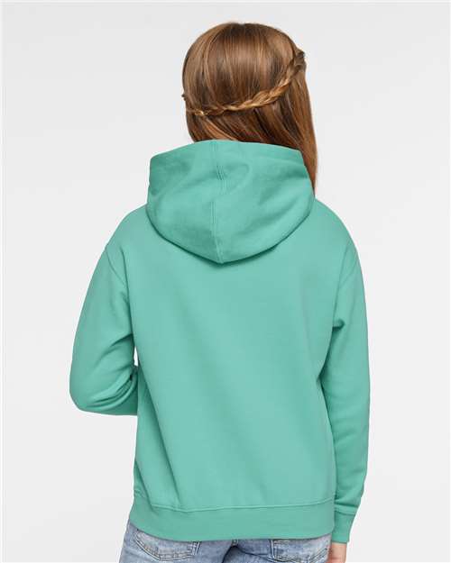 LAT 2296 Youth Hoodie Sweatshirt - Back view