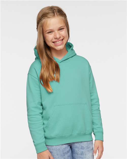 LAT 2296 Youth Hoodie Sweatshirt - Front view