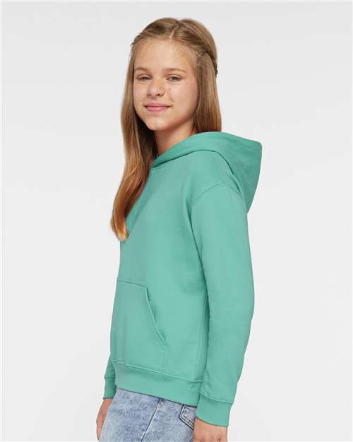 LAT 2296 Youth Hoodie Sweatshirt - Side view