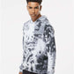 J. America 8861 Men's Tie-Dyed Fleece Hooded Sweatshirt - Side view