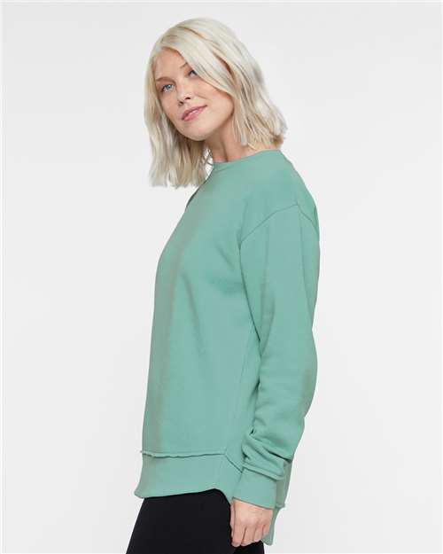 LAT 3525 Women's Weekend Crewneck Sweatshirt - Side view