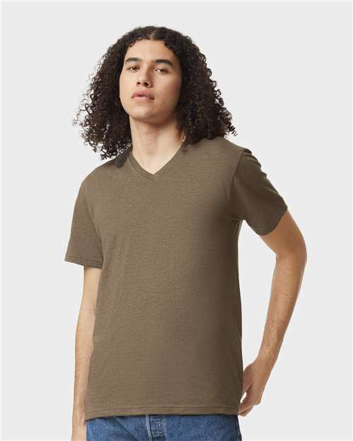 American Apparel 2006CVC Unisex CVC V-Neck Tee - Front view