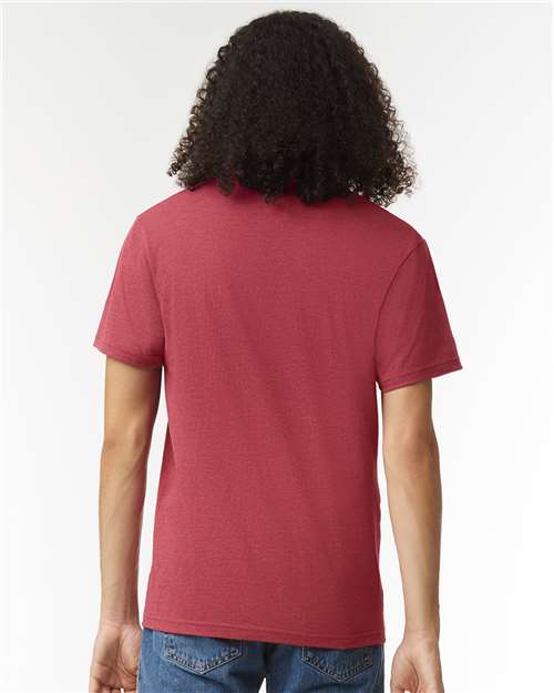 American Apparel 2006CVC Unisex CVC V-Neck Tee - Back view