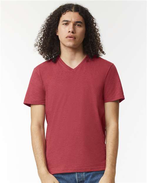 American Apparel 2006CVC Unisex CVC V-Neck Tee - Front view