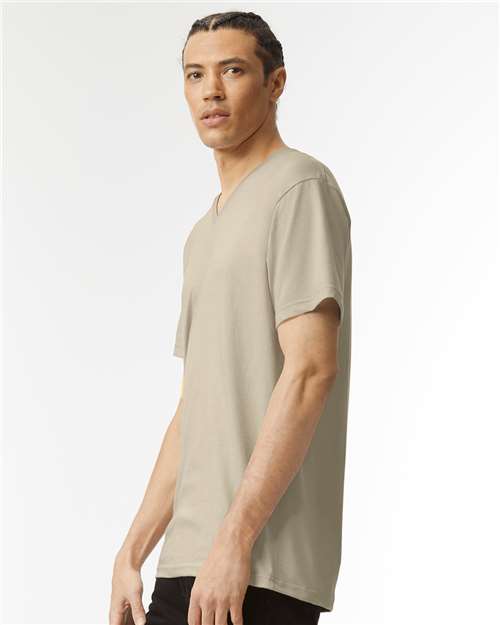 American Apparel 2006CVC Unisex CVC V-Neck Tee - Side view