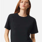 American Apparel 102 Women's Fine Jersey Mid-Length Boxy Tee - Front view