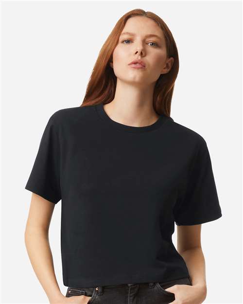 American Apparel 102 Women's Fine Jersey Mid-Length Boxy Tee - Front view