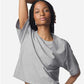 American Apparel 102 Women's Fine Jersey Mid-Length Boxy Tee - Front view