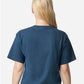American Apparel 102 Women's Fine Jersey Mid-Length Boxy Tee - Back view