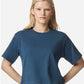 American Apparel 102 Women's Fine Jersey Mid-Length Boxy Tee - Front view