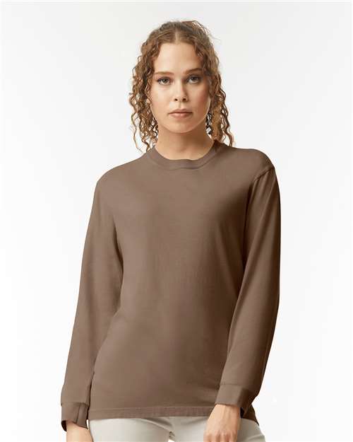 Comfort Colors 6014 Unisex Garment-Dyed Heavyweight Long Sleeve T-Shirt - Front view