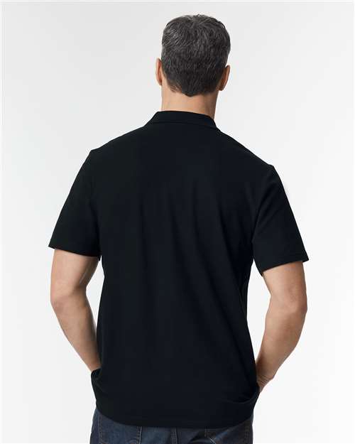 Gildan 64800 Unisex Softstyle? Pique Polo - Back view