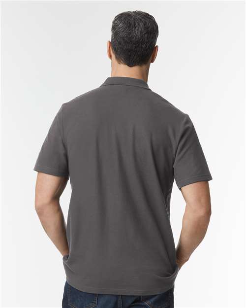 Gildan 64800 Unisex Softstyle? Pique Polo - Back view