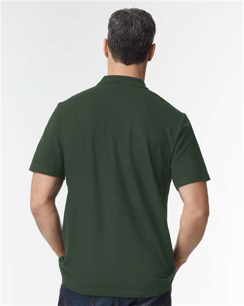 Gildan 64800 Unisex Softstyle? Pique Polo - Back view
