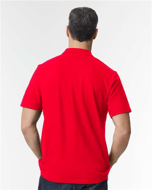 Gildan 64800 Unisex Softstyle? Pique Polo - Back view