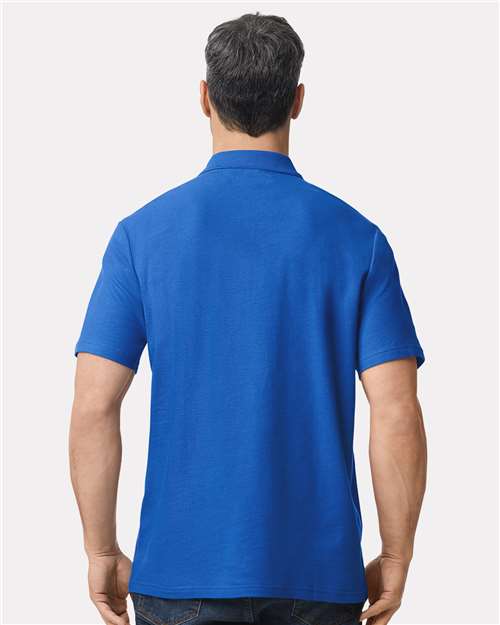 Gildan 64800 Unisex Softstyle? Pique Polo - Back view