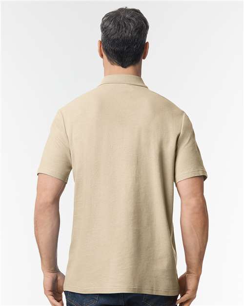 Gildan 64800 Unisex Softstyle? Pique Polo - Back view