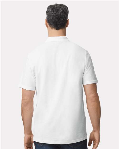 Gildan 64800 Unisex Softstyle? Pique Polo - Back view