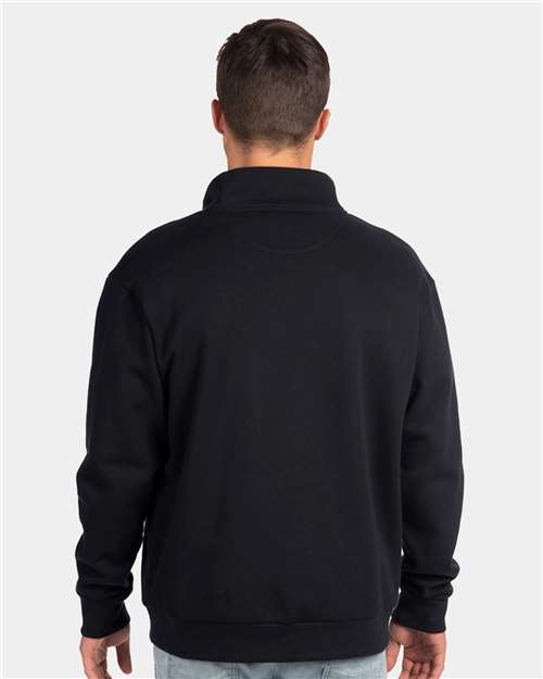 Next Level 9643 Unisex Fleece Quarter-Zip Pullover - Back view