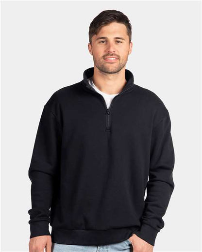 Next Level 9643 Unisex Fleece Quarter-Zip Pullover - Front view