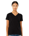 BELLA  CANVAS 6405CVC Women's Relaxed Heather CVC V-Neck Tee - Front view