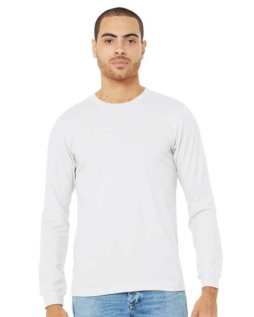 BELLA  CANVAS 3501CVC Heather CVC Long Sleeve Tee - Front view