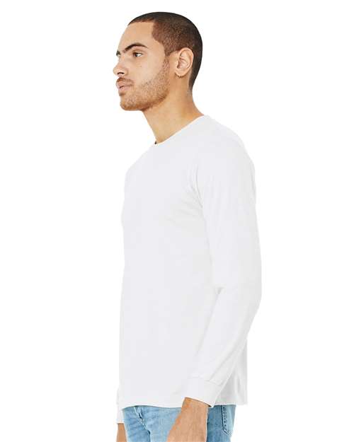 BELLA  CANVAS 3501CVC Heather CVC Long Sleeve Tee - Side view