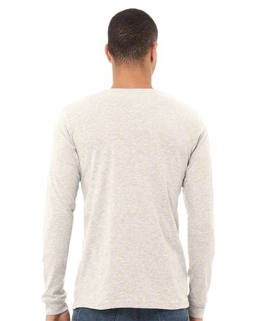 BELLA  CANVAS 3513 Unisex Triblend Long Sleeve Tee - Back view