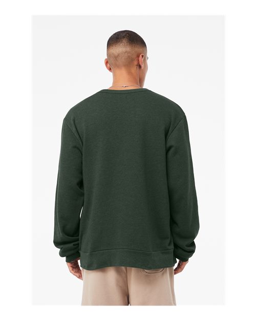 BELLA  CANVAS 3911 Unisex Sponge Fleece Classic Crewneck Sweatshirt - Back view