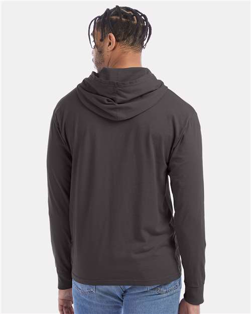 ComfortWash by Hanes GDH280 Unisex Garment-Dyed Jersey Hooded Long Sleeve T-Shirt - Back view