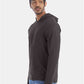 ComfortWash by Hanes GDH280 Unisex Garment-Dyed Jersey Hooded Long Sleeve T-Shirt - Side view