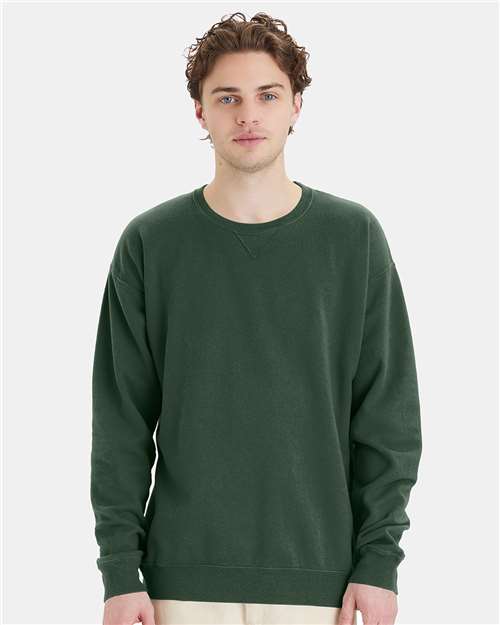 ComfortWash by Hanes GDH400 Unisex Garment-Dyed Crewneck Sweatshirt - Front view