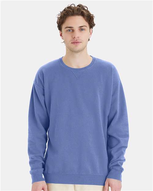 ComfortWash by Hanes GDH400 Unisex Garment-Dyed Crewneck Sweatshirt - Front view