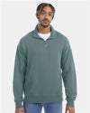 ComfortWash by Hanes GDH425 Unisex Garment-Dyed Quarter-Zip Sweatshirt - Front view