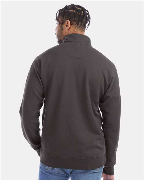 ComfortWash by Hanes GDH425 Unisex Garment-Dyed Quarter-Zip Sweatshirt - Back view