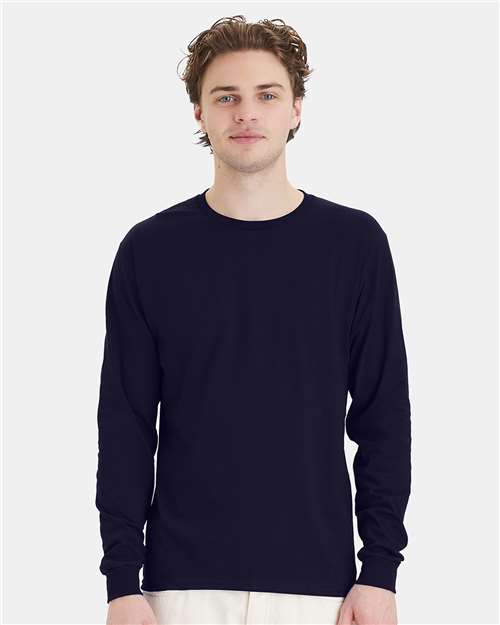 Hanes 5286 Unisex Essential-T Long Sleeve T-Shirt - Front view