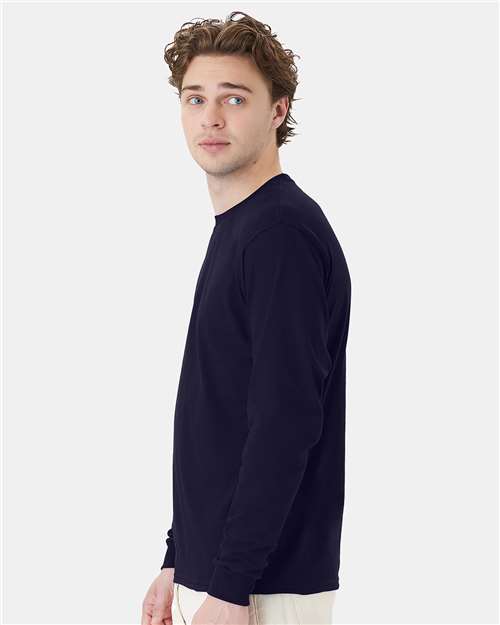 Hanes 5286 Unisex Essential-T Long Sleeve T-Shirt - Side view